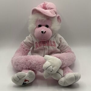 MLB Los Angeles‎ Angels Pink Rally Monkey 18" Plush Long Arms And Leg's